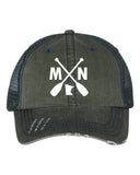 MN with Paddles Embroidered Trucker Baseball Hat - 6 colors!