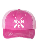 MN with Paddles Embroidered Trucker Baseball Hat - 6 colors!