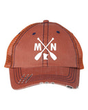 MN with Paddles Embroidered Trucker Baseball Hat - 6 colors!