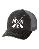 MN with Paddles Embroidered Trucker Baseball Hat - 6 colors!