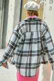 Vallis Brushed Plaid Shacket - Snow