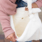 Boucle Sherpa Messenger Bag - Ivory, Beige or Black