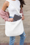 Boucle Sherpa Messenger Bag - Ivory, Beige or Black