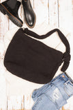 Boucle Sherpa Messenger Bag - Ivory, Beige or Black