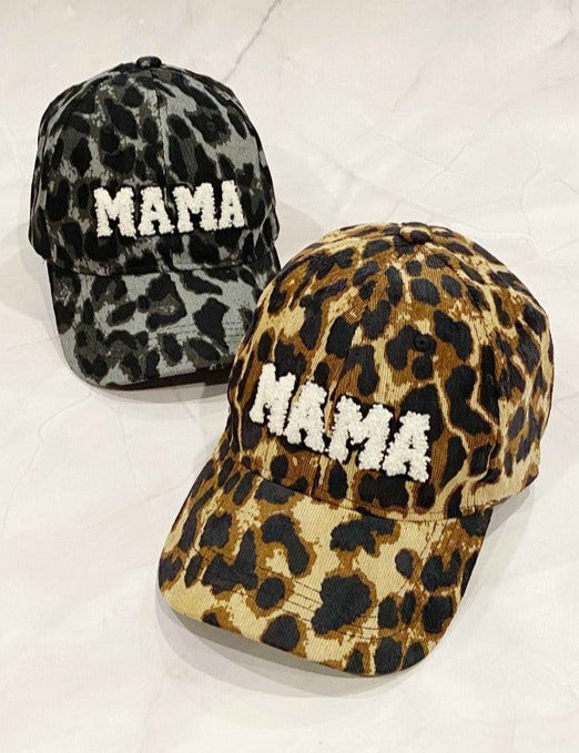 Wild Mama Animal Print Corduroy Baseball Hat