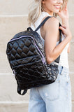 Metallic Puffer Backpack - Black, Gold or Pewter