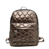 Metallic Puffer Backpack - Black, Gold or Pewter