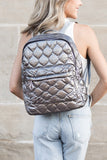 Metallic Puffer Backpack - Black, Gold or Pewter