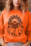 Cute Ghost Book Lover Graphic Fleece Sweatshirts