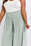 Beautiful You Smocked Palazzo Pants - Sage