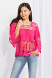 Lace Oasis Top - Hot Pink