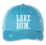 Lake Bum Mesh Trucker Baseball Hat - Aqua, Pink, Gray, Green, Navy or Orange