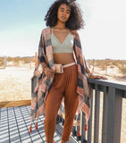 Multi Buffalo Checkered Kimono Wrap