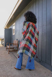 Multi Buffalo Checkered Kimono Wrap