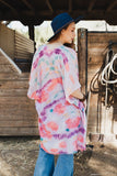 Daydream Tie Dye Kimono Cover Up - Brown or Coral