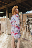 Daydream Tie Dye Kimono Cover Up - Brown or Coral