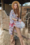 Daydream Tie Dye Kimono Cover Up - Brown or Coral