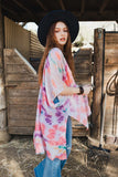 Daydream Tie Dye Kimono Cover Up - Brown or Coral