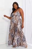 Piecing It Together Printed Sleeveless Maxi Dress