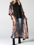 Boho Tie Dye & Paisley Duster Kimono
