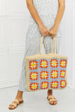 Granny Crochet Pattern Straw Tote Bag