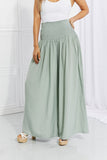 Beautiful You Smocked Palazzo Pants - Sage