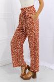 Geometric Printed Pants - Red Orange