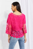 Lace Oasis Top - Hot Pink