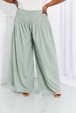 Beautiful You Smocked Palazzo Pants - Sage
