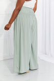 Beautiful You Smocked Palazzo Pants - Sage