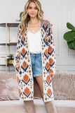 Fuzzy Cardigan Sweater - Aztec