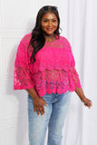 Lace Oasis Top - Hot Pink
