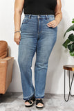Judy Blue High Waist Raw Hem Bootcut Jeans