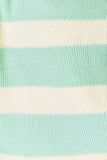 Contrast Striped Round Neck Sweater - Sage