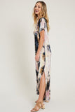 Scoop Neck Tie Dye Maxi Dress