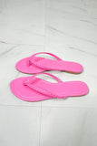 Waikiki Beach Braided Strap Flip Flop - Hot Pink