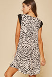 Floral Embroidered Leopard Dress