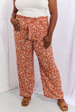 Geometric Printed Pants - Red Orange