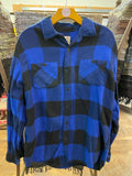 Darth Vader Plaid Up-cycled Flannel Shirt - Men's M