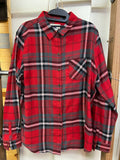 Deer Pong Holiday Plaid Up-cycled Shirt - Men's XL