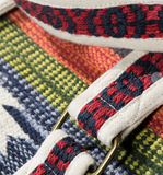 Aztec Print Woven Duffle Weekender Bag - Denim Blue