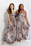 Piecing It Together Printed Sleeveless Maxi Dress