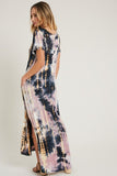 Scoop Neck Tie Dye Maxi Dress