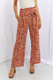 Geometric Printed Pants - Red Orange
