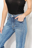 Judy Blue High Waist Raw Hem Bootcut Jeans