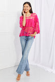 Lace Oasis Top - Hot Pink