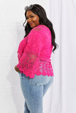 Lace Oasis Top - Hot Pink