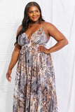 Piecing It Together Printed Sleeveless Maxi Dress