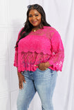Lace Oasis Top - Hot Pink