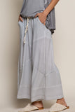 POL Loose Knit Cropped Culotte Pants - Sage or Dove Grey